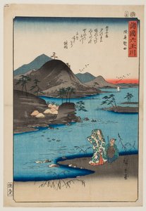 A Noda ékkőfolyó Mucu tartományban, a „Hat ékkőfolyó különböző tartományokban” sorozatból alkotó: Utagawa Hiroshige