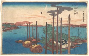 Az első kakukk Tsukudajimán alkotó: Utagawa Hiroshige