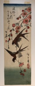 Két fecske és egy virágzó almaág alkotó: Utagawa Hiroshige
