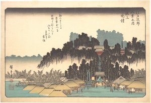 Esti harangok Ikegamiban alkotó: Utagawa Hiroshige