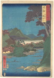 Yamato, Tatsutayama, Tatsutagawa alkotó: Utagawa Hiroshige
