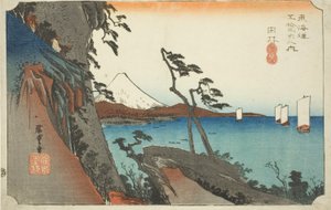 Yui: Satta Peak (Yui, Satta bánya), a "Tokaido út ötvenhárom állomása (Tokaido gojusan tsugi no uchi)" sorozatból, más néven Hoeido Tokaido alkotó: Utagawa Hiroshige