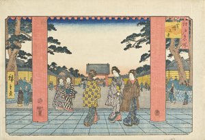 Zōjōji Shibában alkotó: Utagawa Hiroshige