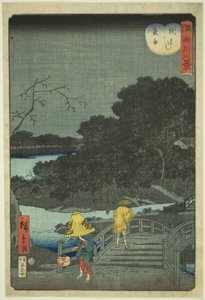 Éjszakai eső a Makura hídnál (Makurabashi yau), a "Nyolc nézet a Sumida folyóról (Sumidagawa hakkei)" sorozatból