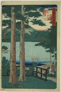 A Chuzenji-tó Shimotsuke tartományban (Shimotsuke Chuzenji kosui), a "Száz híres kilátás a különböző tartományokban (Shokoku meisho hyakkei)" sorozatból