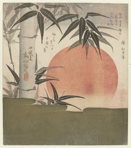 Bambusz és felkelő nap Felkelő nap és bambusz alkotó: Utagawa Kunimaru