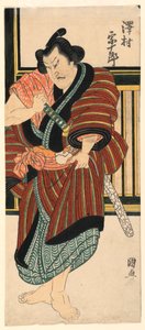 Töredék: Sawamura Sojuro kardját rántja alkotó: Utagawa Kuninao