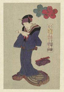 Nő levelet olvas alkotó: Utagawa Kunisada (I) (attributed to)