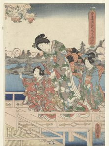 Tavaszi bankett a keleti genji számára Azuma Genji hana no yuen (cím az objektumon) alkotó: Utagawa Kunisada (I)