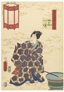 Genji herceg felfrissül Maradandó benyomások egy későbbi Genji-gyűjteményről (sorozat címe) Genji goshu yojo (sorozat címe az objektumon) alkotó: Utagawa Kunisada (I)