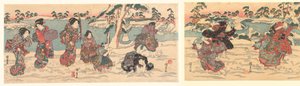 hógolyókat dobálni alkotó: Utagawa Kunisada (I)