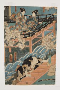 A c és rs py tag g b? Kichi különbség derék volt Kogiku, D? Yau tervének meghallgatása d Guy toborzása (Koshi-korábbi Kogiku, D? Hallás, Guy toborzása) alkotó: Utagawa Kunisada