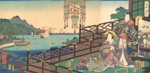 Mr. Hikaru Tee Maruyama P-Athle Jist Tudományos CT Nagasaki Nagasaki Dejima, 3. m. .. .. , 3. kapu, 1861. alkotó: Utagawa Kunisada