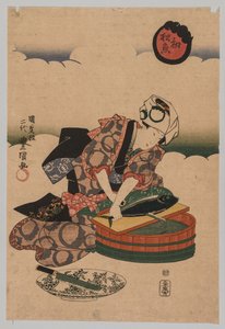 Bonita előkészítése, 1823-1880. alkotó: Utagawa Kunisada