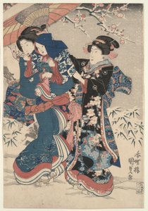 Snow Fight alkotó: Utagawa Kunisada