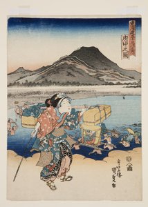 Kilátás Fuchra? (Fuch? no zu) (színes fatömbnyomat) alkotó: Utagawa Kunisada