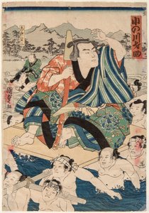 Saiskue Onogawa. Az Utagawa Kunisada jó (1823-1880) alkotó: Utagawa Kunisada II