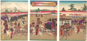 Katonai szemle parádé Aoyamában, 1889. február 22., 1889. február 22. Meiji.