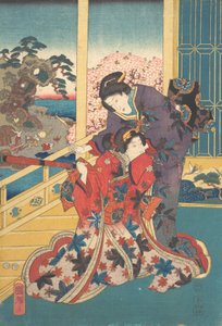 F ぉ ぉ ぉ f proof virág, 1853. alkotó: Utagawa Kuniteru