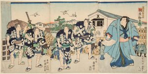 szumóbirkózó, Aioi. Nyomtatás: Utagawa Kuniteru (1808-1876)