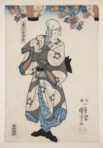 Színész, Ichimura Uzaemon XII, mint Higashino no Yoshiro (színes fatömbnyomat) alkotó: Utagawa Kuniyoshi