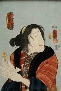Bandō Shūka Hashimotoya Shiraito szerepében alkotó: Utagawa Kuniyoshi