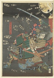 Kusunoki Te Kome Nawate Eisuke ősellensége Kojonawate-nél alkotó: Utagawa Kuniyoshi