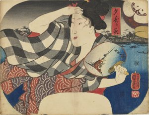 Az esti hűvös élvezete alkotó: Utagawa Kuniyoshi