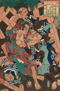Kagero: Akushichibei Kagekiyo, a "Japán és Kína Párizs" sorozatból alkotó: Utagawa Kuniyoshi