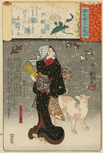 „A dy of te enin g fase s” Yugao: Yazama felesége, Orie Yazanashi no Shitsu Orie, .., 1845-46. alkotó: Utagawa Kuniyoshi