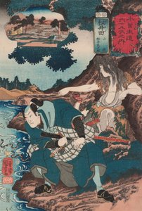 Matsuida: Matsui Tamijirō és Yamauba (17) alkotó: Utagawa Kuniyoshi