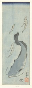 Harcsa és öt pisztráng alkotó: Utagawa Kuniyoshi