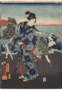 Sunrise at Futami Bay alkotó: Utagawa Kuniyoshi