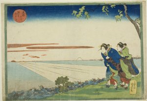 Napfelkelte újév napján Susakiban (Susaki hatsu hinode no zu), a "Híres helyek a keleti fővárosban (Toto meisho)" sorozatból. alkotó: Utagawa Kuniyoshi