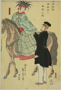 Yokohama anya-chan ts: francia wo manhorse ck alkotó: Utagawa Sadahide