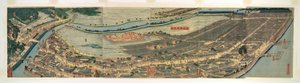 Levi back d Panorama not c View of Yokohama (újraindította a Yokohama Prefectural Police) alkotó: Utagawa Sadahide