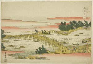 Eve people g Gow at Rokoku B Ridge (Rokoku Sekisho), az ``Angol ght view of Edo (nyolc nézet Edo) című sorozatból.