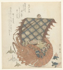 Langoustine, mint takarabune. alkotó: Utagawa Toyohiro