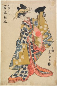 Yoshizawa Yūshi színész Ōiso no Tora szerepében alkotó: Utagawa Toyokuni