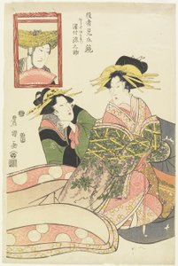 "Színészparódiák tükre, Sawamura Gennosuke mint Fujiya Nizaemon", 1807. január alkotó: Utagawa Toyokuni