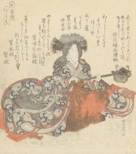Segawa Kikunojô mint Tomoe Gozen, 1825-29 körül (színes fametszet)