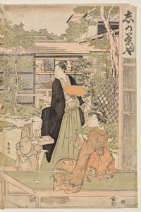 A Shika Teaház alkotó: Utagawa Toyokuni