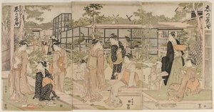 A Shika Teaház alkotó: Utagawa Toyokuni