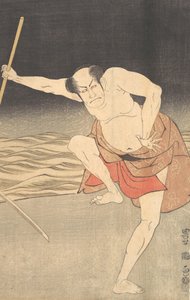 Színész a víz mellett. alkotó: Utagawa Toyokuni I