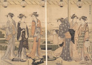 The Four Seasons in Southern Edo: Nyári jelenet Minami shiki, Natsu [no] kei, 1780-as évek vége.