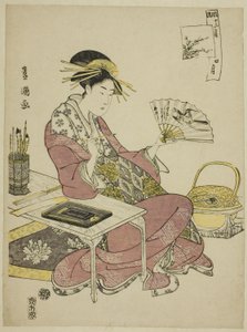 A negyedik hónap (Shi gatsu), a "Divatos tizenkét hónap (Furyu junikagetsu)" sorozatból alkotó: Utagawa Toyokuni I