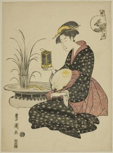 A hatodik hónap (Roku gatsu), a "Divatos tizenkét hónap (Furyu junikagetsu)" sorozatból alkotó: Utagawa Toyokuni I