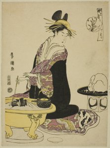 A tizedik hónap (Ju gatsu), a "Divatos tizenkét hónap (Furyu junikagetsu)" sorozatból alkotó: Utagawa Toyokuni I