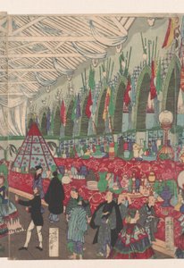 Egy virágzó angol kereskedőház Yokohamában alkotó: Utagawa Yoshiiku