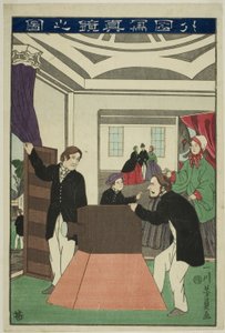 Egy példa g kamera (kép egy külföldi új házáról) alkotó: Utagawa Yoshikazu
